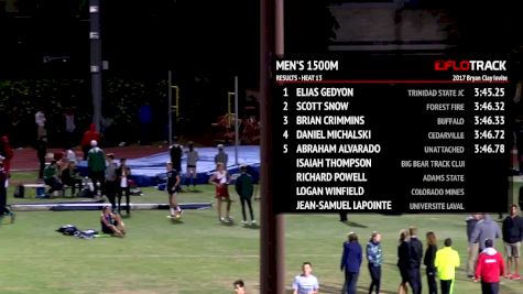 Men's 1500m, Heat 14