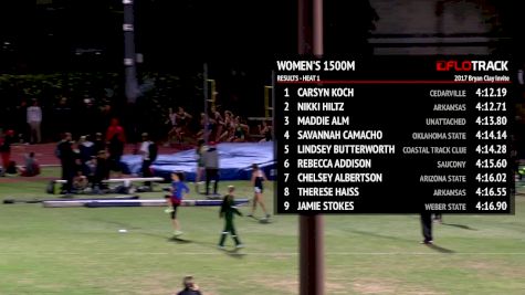 Women's 1500m, Heat 2