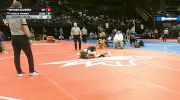 140 Class 2 lbs Champ. Round 1 - Camille Palmer, Lafayette (Wildwood) vs Hayden Scorfina, Troy Buchanan