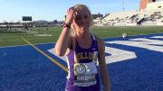 Lauren Gregory after a solo 1008 3200m win at Mt. SAC