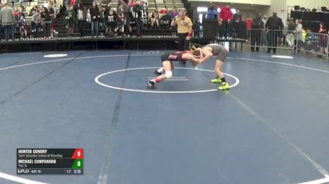 82b-J Semi-Finals - Hunter Gundry, Saint Sebastian School Of Wrestling vs Michael Campanaro, Yale St