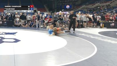 157 lbs Cons. Quarters - Gabriel Champagne, California vs Allen Diaz, Nebraska