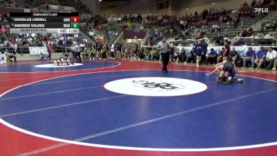 6A 106 lbs Quarterfinal - Douglas Liddell, CABOT HIGH SCHOOL vs Andrew Valdez, Rogers High School