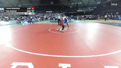 Boys 1B/2B 165 Cons. Round 3 - Ben Moerke, Adna vs Gavin Norwood, Kittitas