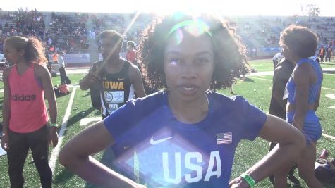 Allyson Felix after her 49.9 4x4 split says she is focusing on the 400 this season