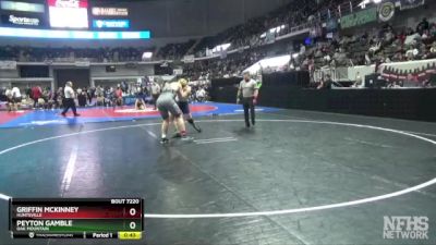 7A 215 lbs Cons. Round 3 - PEYTON GAMBLE, Oak Mountain vs Griffin McKinney, Huntsville