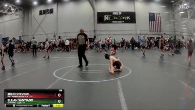 84 lbs Semis (4 Team) - John Stevens, Mat Warriors Black vs Elijah Santiago, Grit Mat Club