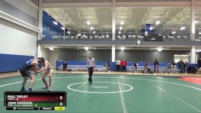 160 lbs Placement Matches (16 Team) - Paul Tepley, Terps vs John Davidson, Steel Valley Renegades