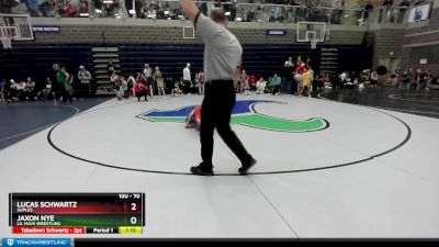 70 lbs Semifinal - Jaxon Nye, Lil Mavs Wrestling vs Lucas Schwartz, Suples