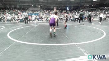 55 lbs Round Of 32 - Lincoln Wright, Broken Arrow Wrestling Club vs Levi Bough, Bristow Elementary Wrestling Club