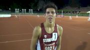 Grant Fisher discusses his indoor injury and says he might run the 1500 at NCAAs