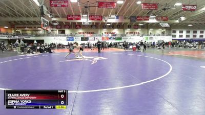 160 lbs Cons. Round 3 - Claire Avery, Campbellsville University vs Sophia Yorko, Baker University