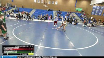 57-59 lbs Round 2 - Sergio Arriola, Payson Pride Wrestling vs Maddux Stauffer, Mountain Ridge