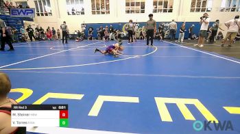 43 lbs Rr Rnd 3 - Miles Steiner, Mustang Bronco Wrestling Club vs Vale Torres, Standfast OKC