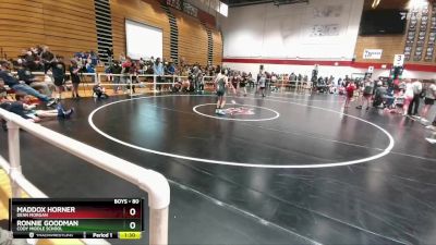 80 lbs Cons. Round 4 - Ronnie Goodman, Cody Middle School vs Maddox Horner, Dean Morgan