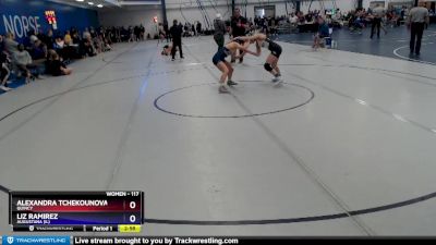 117 lbs Cons. Round 2 - Alexandra Tchekounova, Quincy vs Liz Ramirez, Augustana (IL)