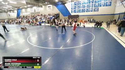 112 lbs Quarterfinal - River Moosman, American Fork Jr High vs Kaden Cole, Westlake