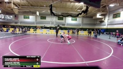 75 lbs Cons. Round 3 - Cullen Leintz, MATPAC Wrestling - ND vs Hudson Meyer, Pursuit Wrestling Club