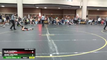 55 lbs Cons. Round 2 - Ellie Campbell, Carolina Reapers vs Henry Walters, Titan Wrestling