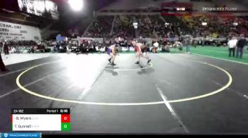 2A 182 lbs 5th Place Match - Bass Myers, Clearwater Valley vs Teysen Gunnell, North Fremont