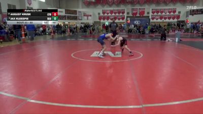 85 lbs Cons. Round 2 - August Kruse, Centennial Youth Wrestling vs Jax Kleespie, MAHACA