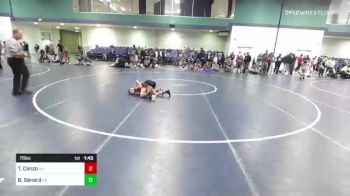 75 lbs Semifinal - Tyler Conzo, NY vs Brady Genard, PA