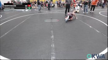 55 lbs Consi Of 4 - Maisyn Malone, Bartlesville Wrestling Club vs Chance Chill, Perry Wrestling Academy