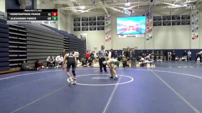 113 lbs Semifinal - Alexander Pierce, Iowa City, West vs Konstantinos Panos, Iowa City, Liberty