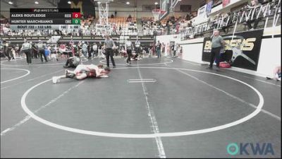 132 lbs Rr Rnd 2 - Aleks Routledge, Husky WC vs Hunter Marchbanks, Chickasha Wrestling