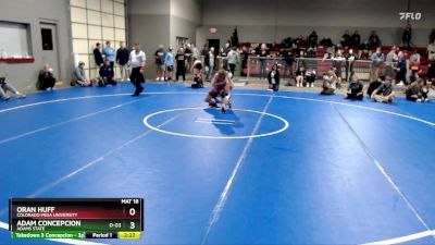 133 lbs Champ. Round 2 - Oran Huff, Colorado Mesa University vs Adam Concepcion, Adams State