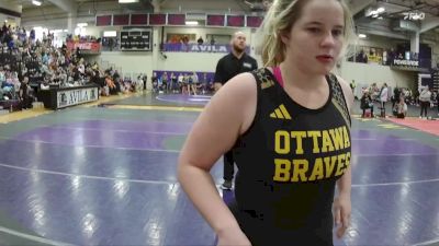 180 lbs Quarterfinal - Kylee Lindsley, Ottawa University vs Mya Mendoza, Upper Iowa
