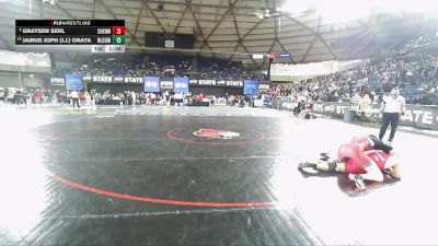 Boys 2A 175 lbs Champ. Round 2 - Jairus Joph (J.J.) Oraya, Black Hills vs Graysen Serl, W. F. West