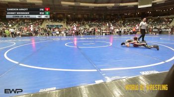 52 lbs Consi Of 16 #2 - Cameron Arnott, Seymour Youth Wrestling Club vs Johnny Weisinger, Wyandotte Youth Wrestling