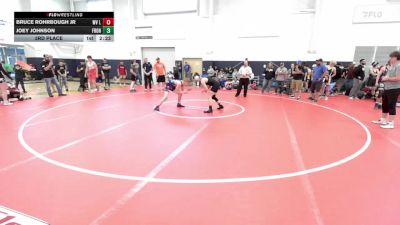 133 lbs 3rd Place - Bruce Rohrbough Jr, WV Lunatics-MS vs Joey Johnson, Front Royal WC-MS