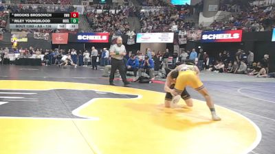 AA - 138 lbs 5th Place Match - Brooks Brosovich, Billings West vs Riley Youngblood, Missoula Big Sky / Loyola Sacred Heart
