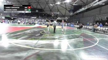 Girls 3A 110 lbs Champ. Round 2 - Genesis Corro, Marysville Getchell (Girls) vs Yarely Cervantes, Federal Way (Girls)