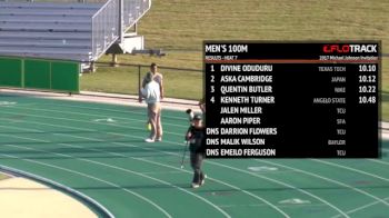 Men's 100m, Heat 7 - Aska Cambridge finishes 2nd in 10.12