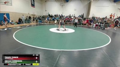 165 lbs Semifinal - Nikoah Sorenson, Greybull/Riverside vs Travis Timboe, Jackson Hole