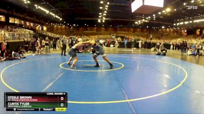 190 lbs Cons. Round 4 - Curtis Tyler, Zephyrhills Christian vs Steele Brown, Mt. Pisgah Christian School