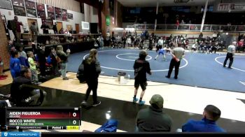 98 lbs Cons. Round 2 - Rocco White, Coeur D`Alene High School vs Aiden Figueroa, Kellogg