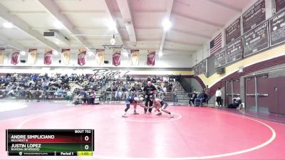 126 lbs 7th Place Match - Justin Lopez, Ramona (Riverside) vs Andre Simpliciano, Hillcrest B