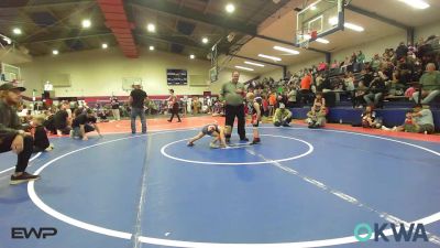 52 lbs Consi Of 8 #1 - Aspen Coe, Hilldale Youth Wrestling Club vs Aspen Shelton, Team Tulsa Wrestling Club