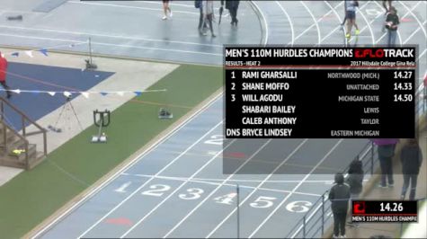 Men's 110m Hurdles Championship, Heat 2