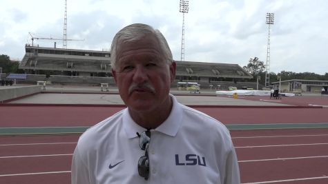 LSU coach Dennis Shaver after hosting the first ever SEC Relays