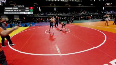 6A 120 lbs Cons. Round 3 - Brandon Pattillo, Conroe Woodlands College Park vs D`Angelo Zuniga, El Paso Pebble Hills