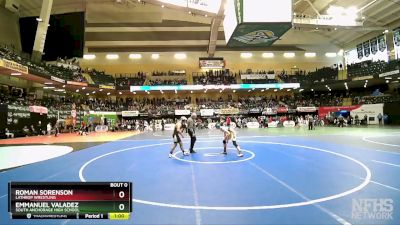 140 lbs Cons. Round 3 - Roman Sorenson, Lathrop Wrestling vs Emmanuel Valadez, South Anchorage High School