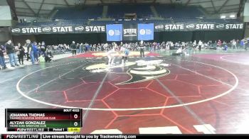 100 lbs 5th Place Match - Alyzah Gonzalez, Young Suns Wrestling Club vs Johanna Thomas, Thunder Mountain Wrestling Club