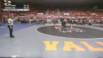 155 lbs Semifinal - Dallis Stieben, Colby HS vs Shawna Case, LaCygne-Prairie View HS