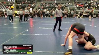 115 lbs Quarterfinal - Mason Houser, Sebolt Wrestling Academy vs Colton Shaffer, Moyer Elite