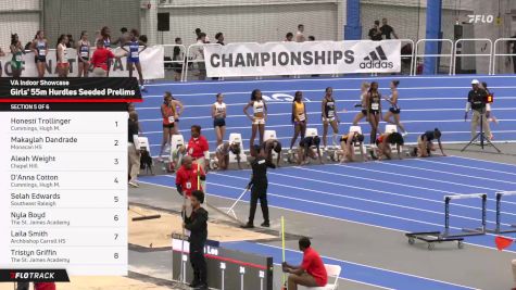Girls' 55m Hurdles Prelims Heat 5